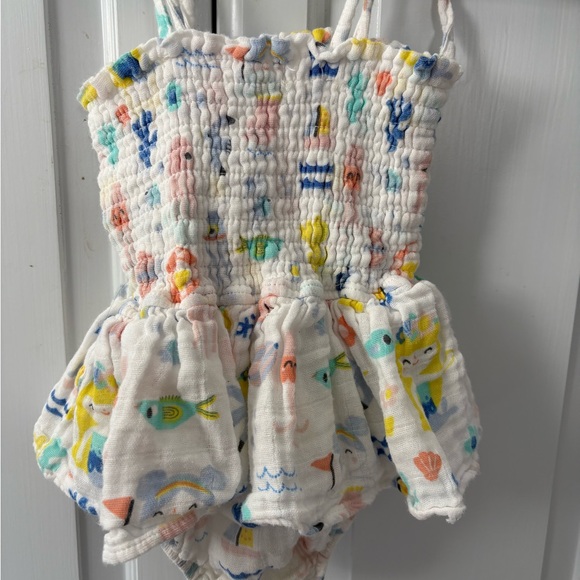 Angel Dear White and Multicolor Baby Romper - Picture 1 of 8
